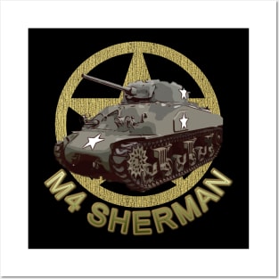 M4 Sherman WW2 American Medium Tank Posters and Art